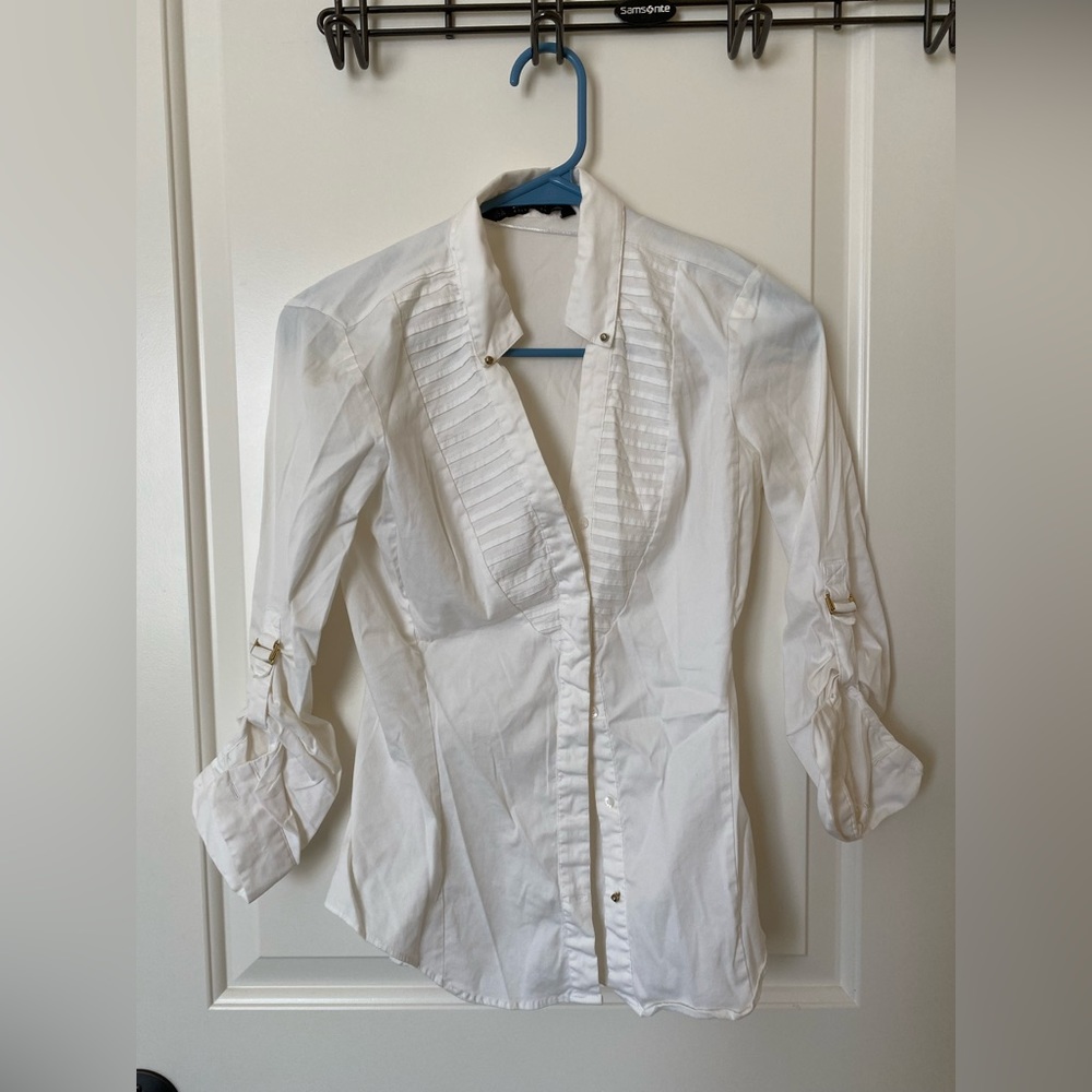 Zara short-sleeve white shirt